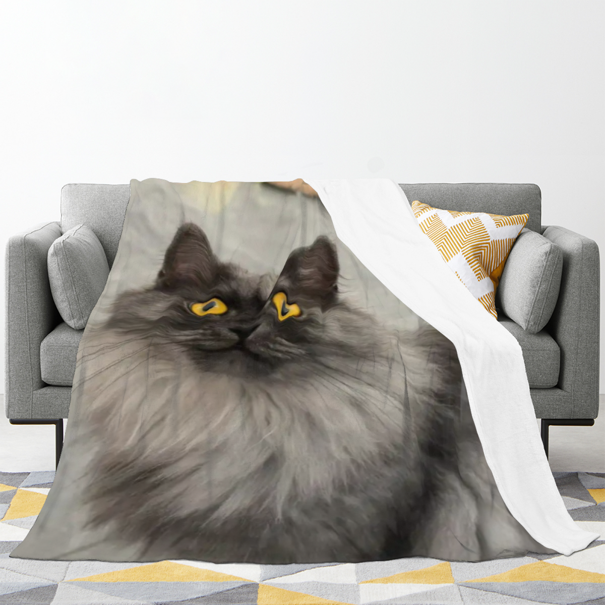 Soft Minimalist Plush Flannel Throw ¨C Riverstone Nectar Collection