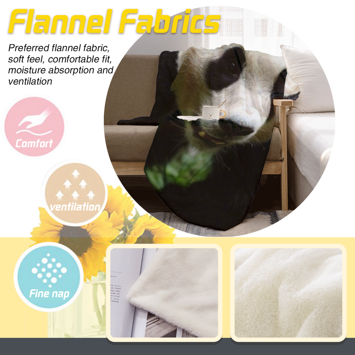 Decorative Flannel Blanket with Rustic Daydream Cozy Cottage Artwork