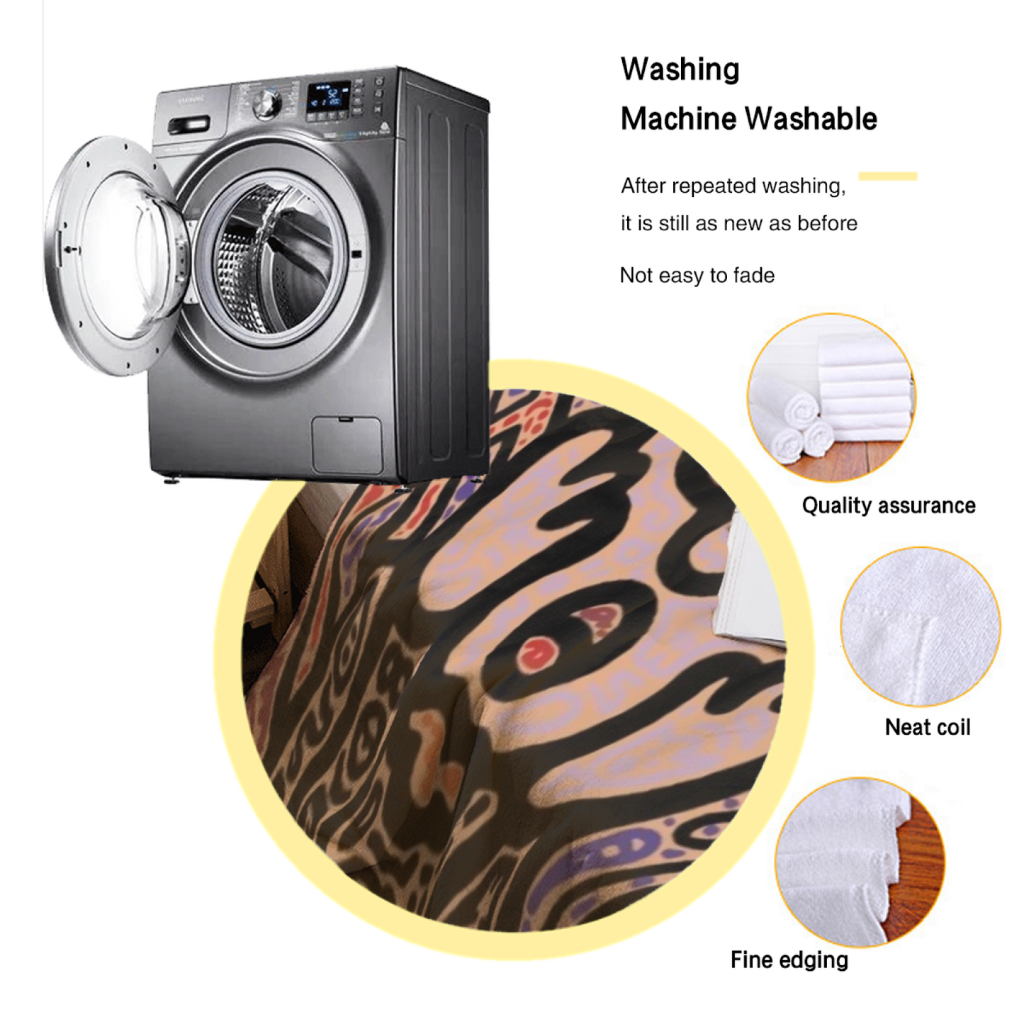 Artistic Pattern Throw Blanket ¨C Contemporary Printed Cozy Home Blanket
