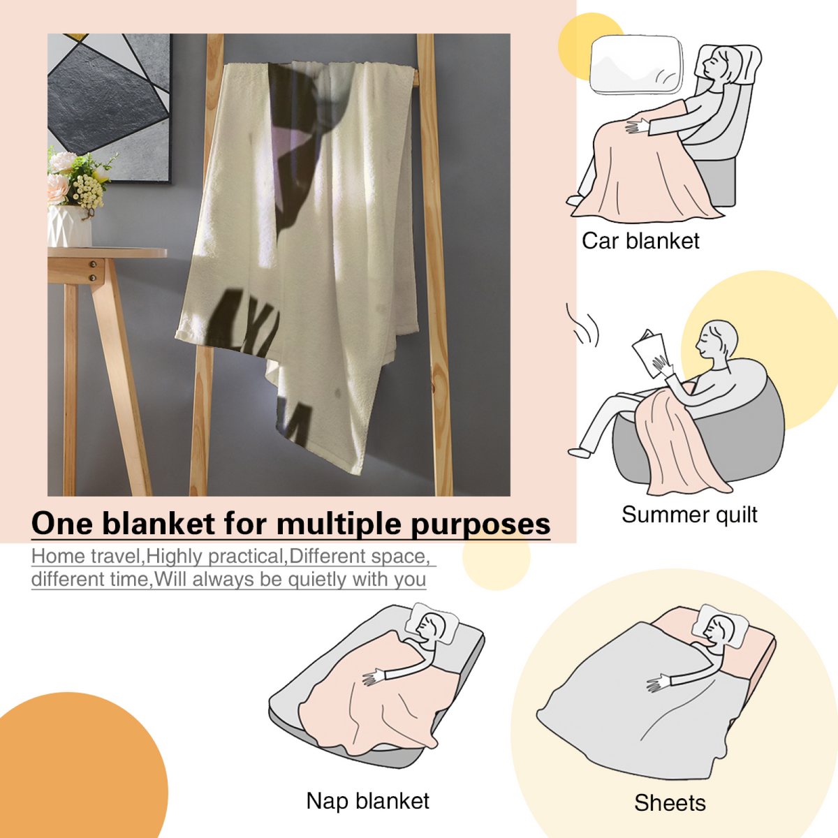 Earthy Neutral Moonbeam Jubilee Soft Flannel Blanket ¨C Contemporary Pattern