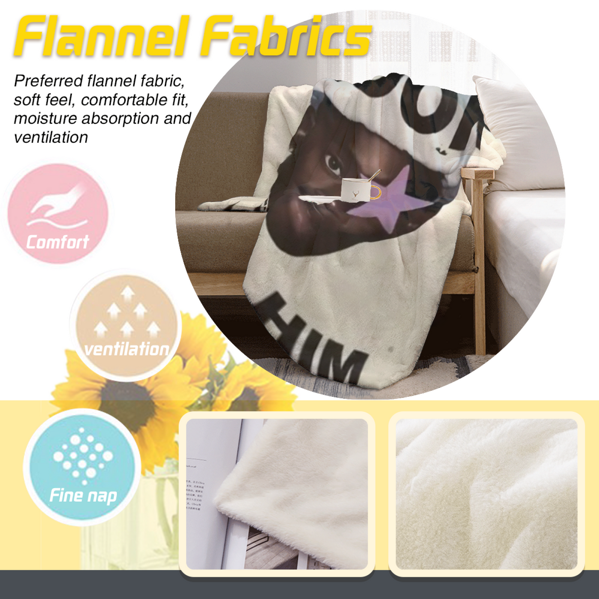 Earthy Neutral Moonbeam Jubilee Soft Flannel Blanket ¨C Contemporary Pattern