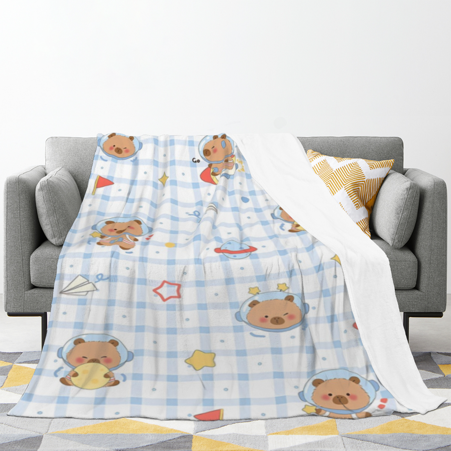 Abstract Contemporary Throw Blanket ¨C Colorful Graphic Printed Cozy Blanket