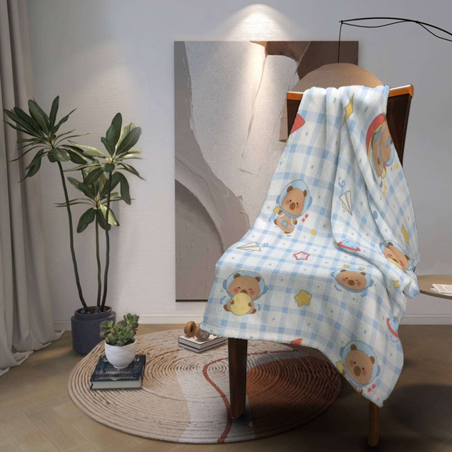 Abstract Contemporary Throw Blanket ¨C Colorful Graphic Printed Cozy Blanket