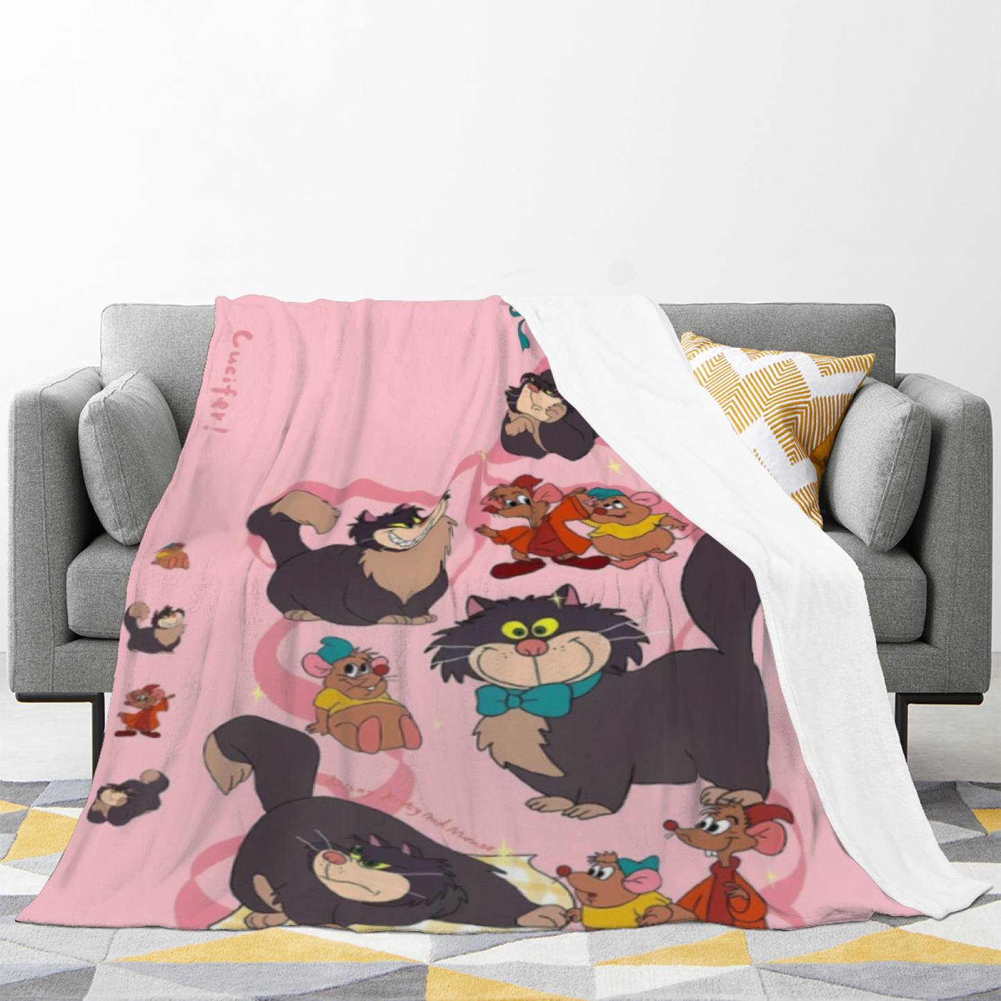 Colorful Decorative Pattern Throw Blanket ¨C Stylish Modern Cozy Home Blanket