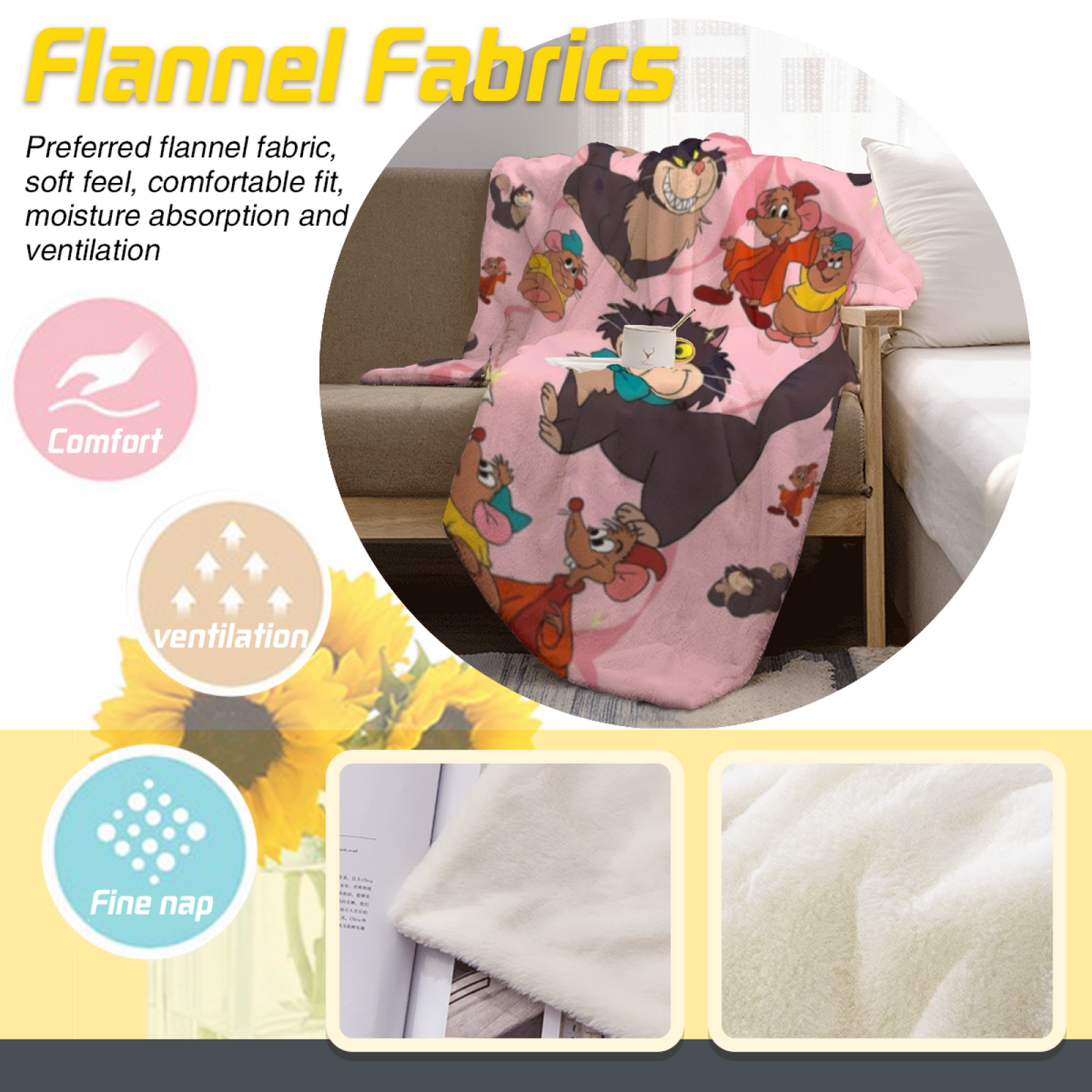 Colorful Decorative Pattern Throw Blanket ¨C Stylish Modern Cozy Home Blanket