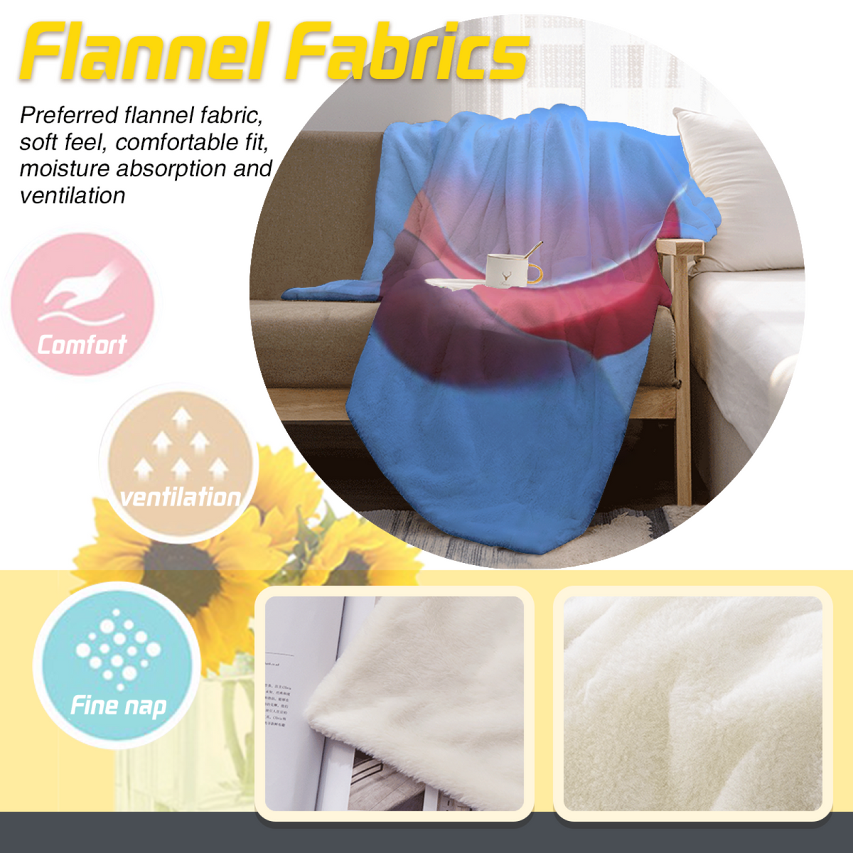Copper & Mirage Playful Graphic All-Season Flannel Blanket