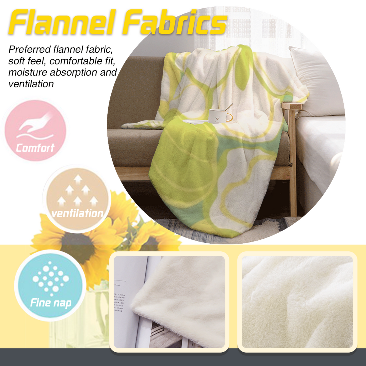 Dawn Muse Pastel Multicolor Art Soft Flannel Blanket