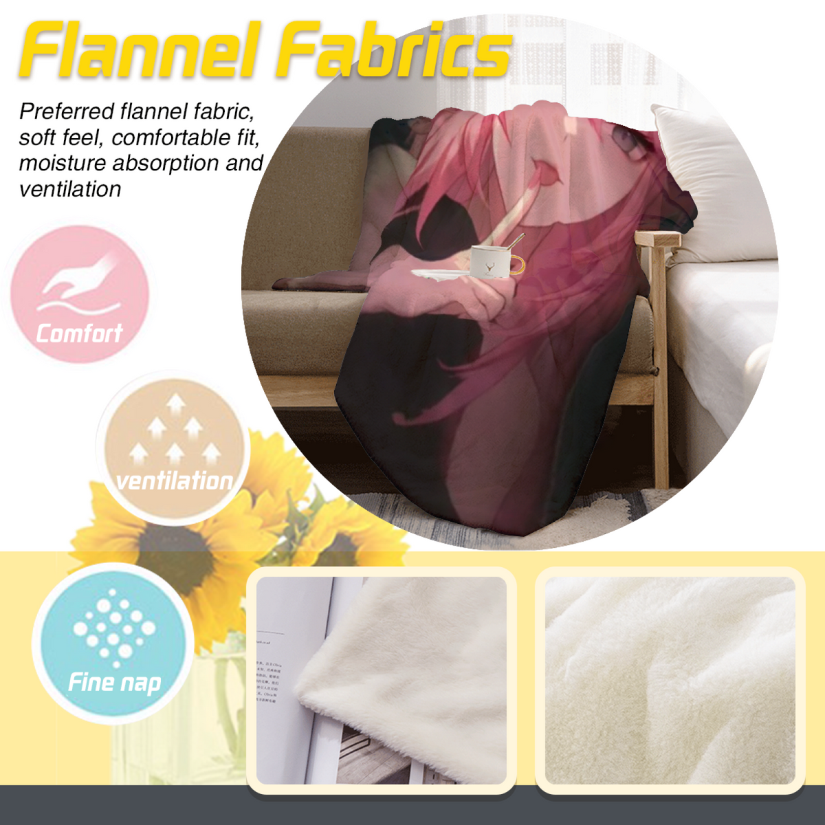 Aurora Vista Lightweight Flannel Throw in Dusty Lilac
