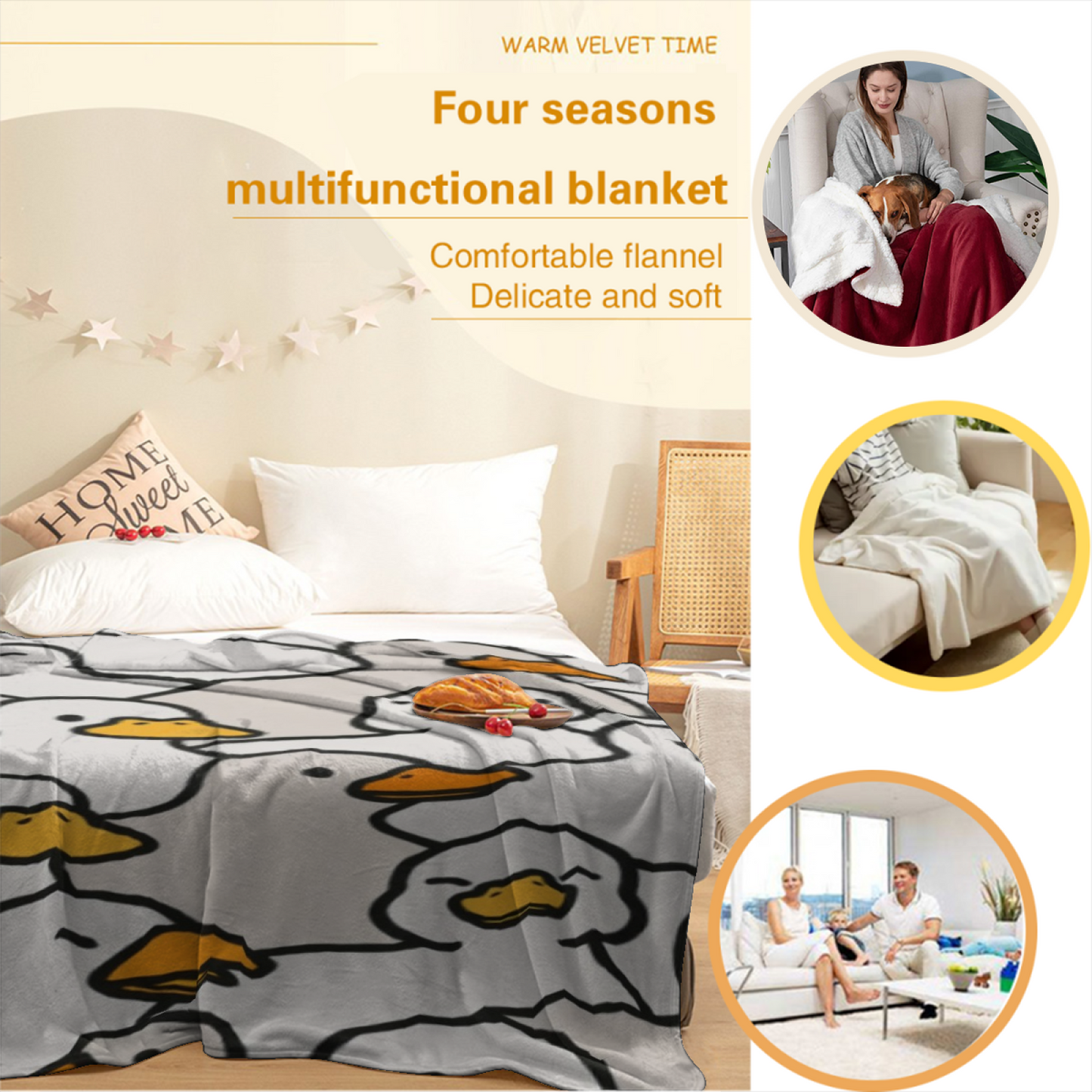 Decorative Contemporary Throw Blanket ¨C Artistic Graphic Printed Home Blanket