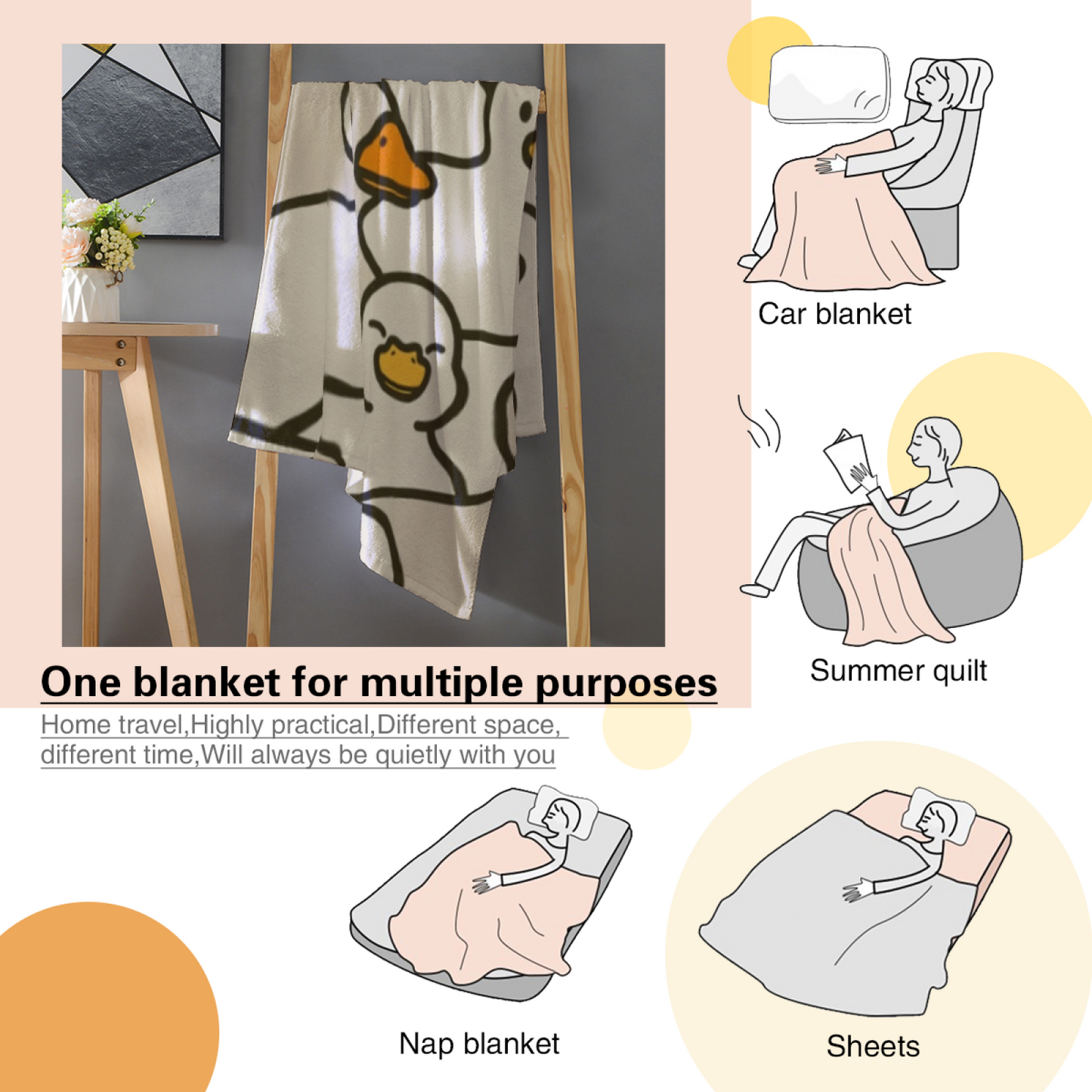 Decorative Contemporary Throw Blanket ¨C Artistic Graphic Printed Home Blanket