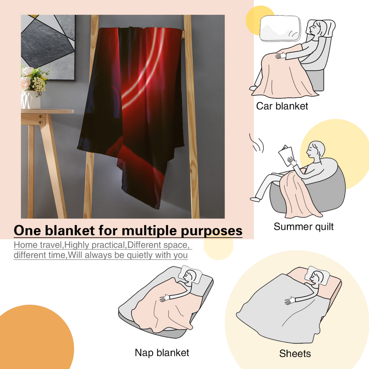 Aurora Sprout Muted Sage Art Flannel Throw Blanket