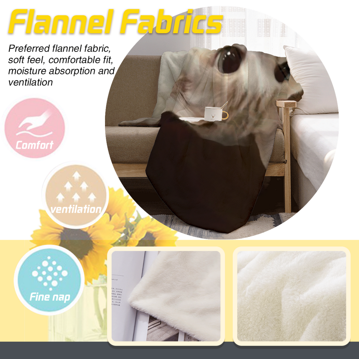 Tangerine Arbor Muted Sage Art Flannel Throw Blanket