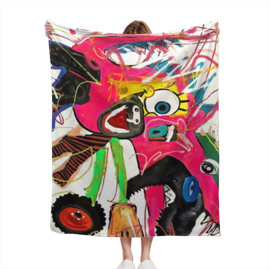 Rustic Jubilee Rich Multicolor Art Decorative Flannel Blanket