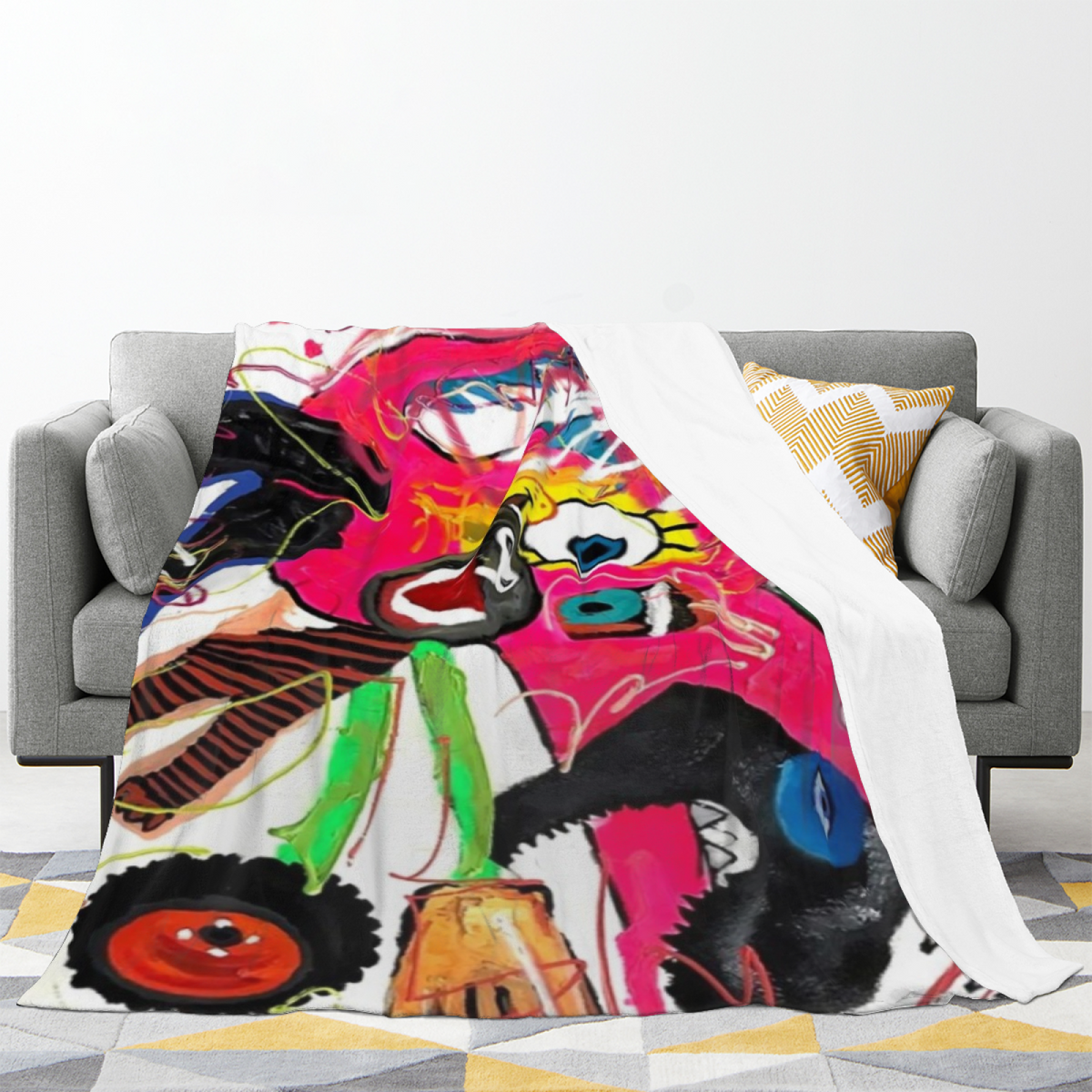 Rustic Jubilee Rich Multicolor Art Decorative Flannel Blanket