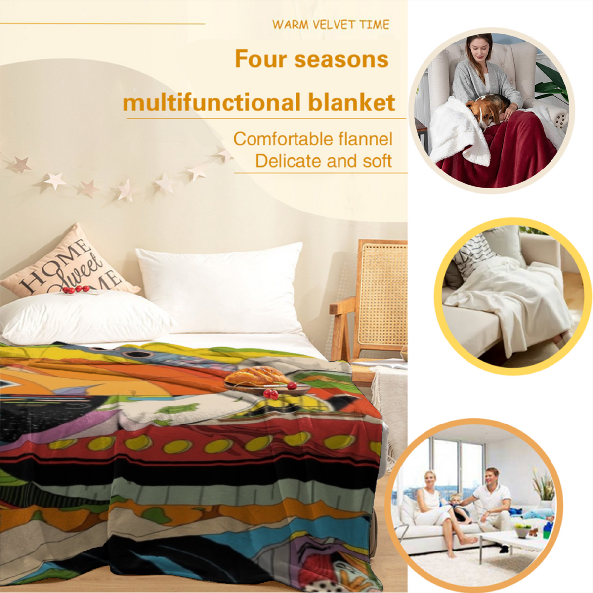Soft Minimalist Plush Flannel Throw ¨C Copper Wonder Collection