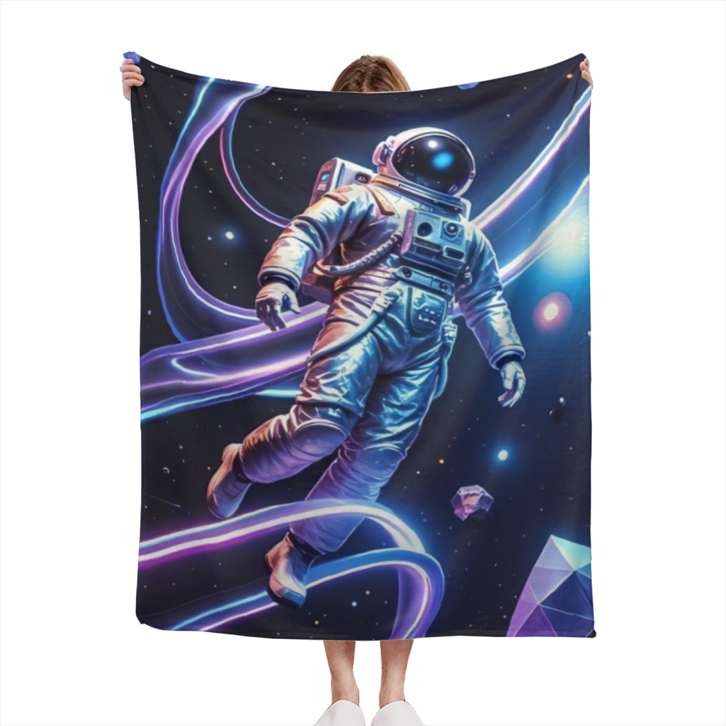 Wild Tiger Flannel Throw Blanket ¨C Front-Facing Big Cat Portrait