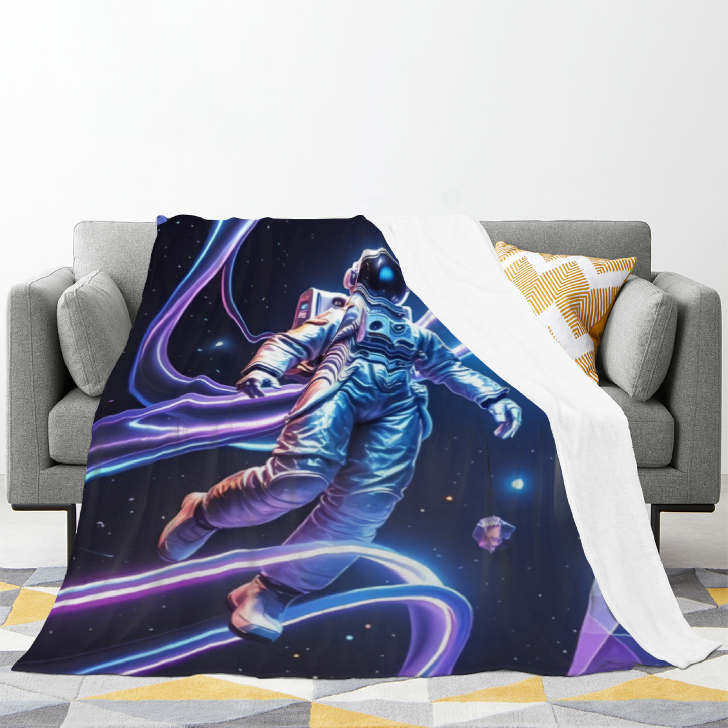 Wild Tiger Flannel Throw Blanket ¨C Front-Facing Big Cat Portrait