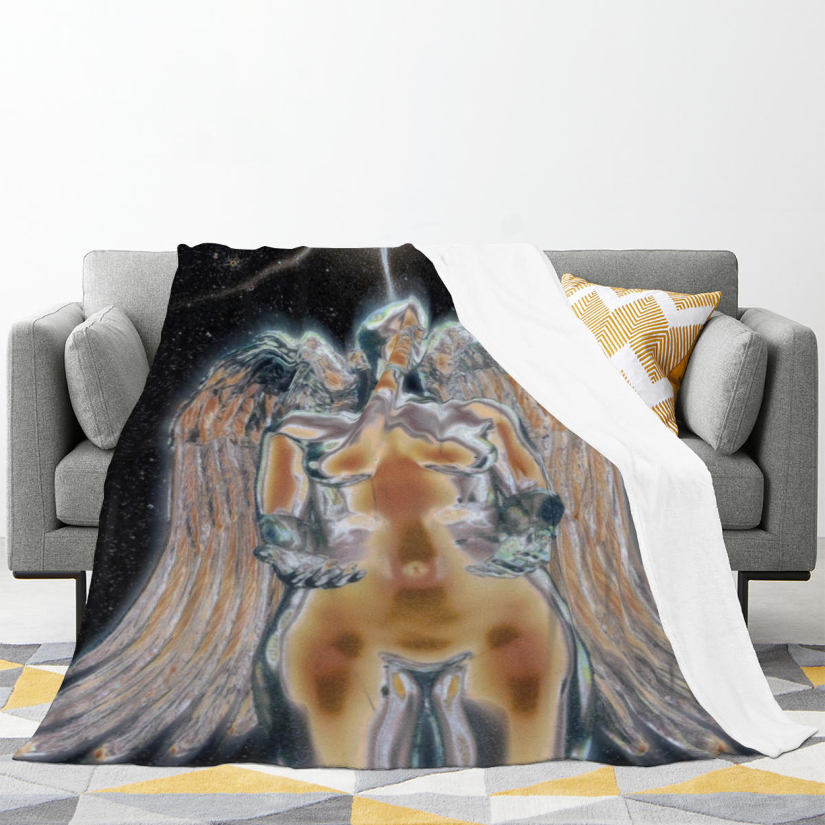 Enchanted Fern Home Accent Lightweight Flannel Throw ¨C Soft Neutral
