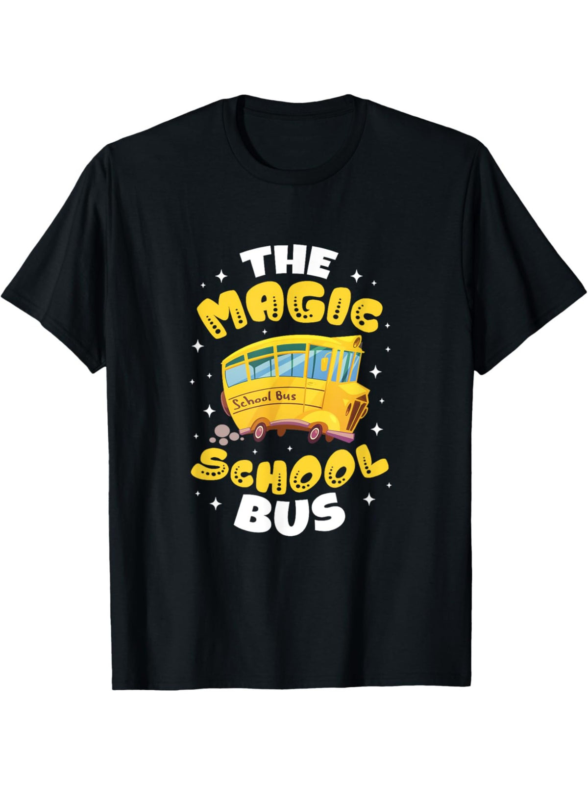 Magic School Bus Driver School Bus Drives Back to School Humor Vintage Printed T-shirt, Men'S Casual and Comfortable T-shirt Summer, Men'S Short-sleeved Top for Everyday Activities Birthday Gift to Men