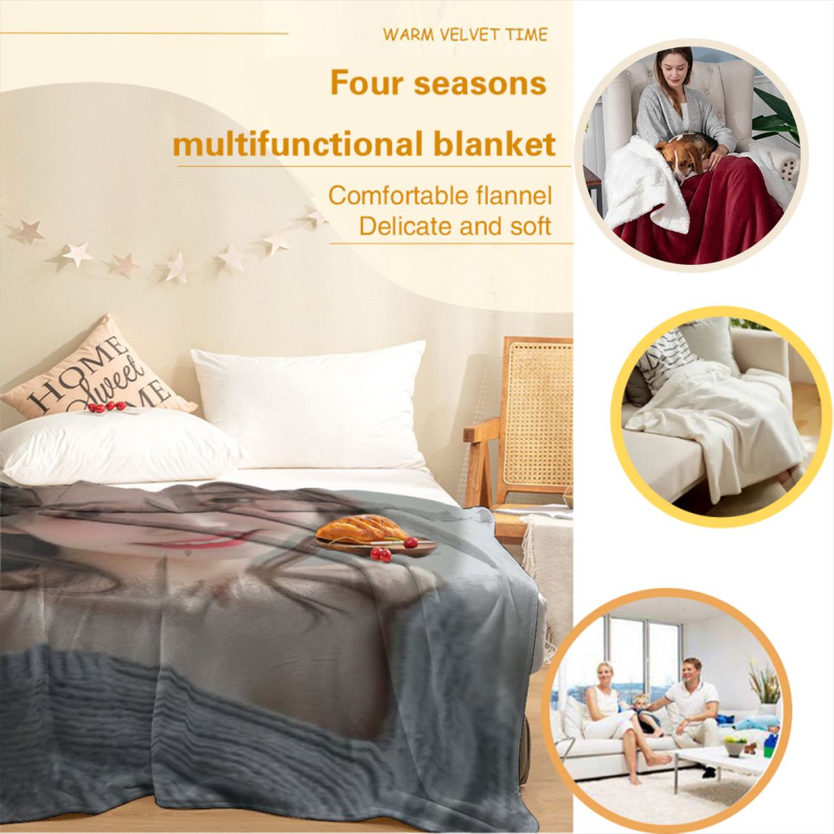 Copper Meadow Home Accent Lightweight Flannel Throw ¨C Warm Coral