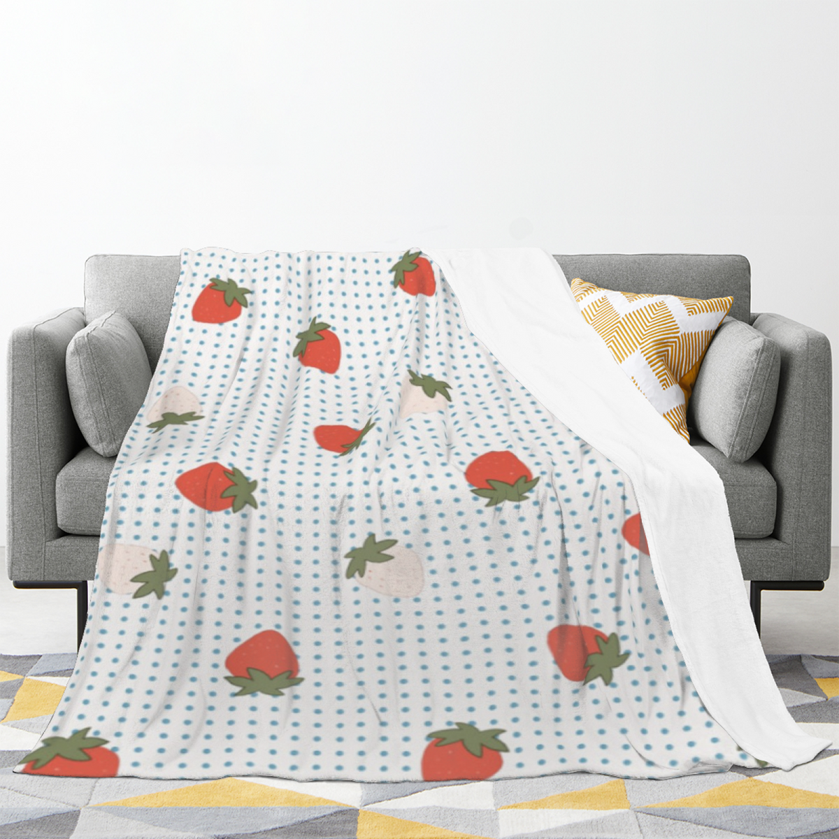 Youthful Island Sketch All-Season Flannel Blanket