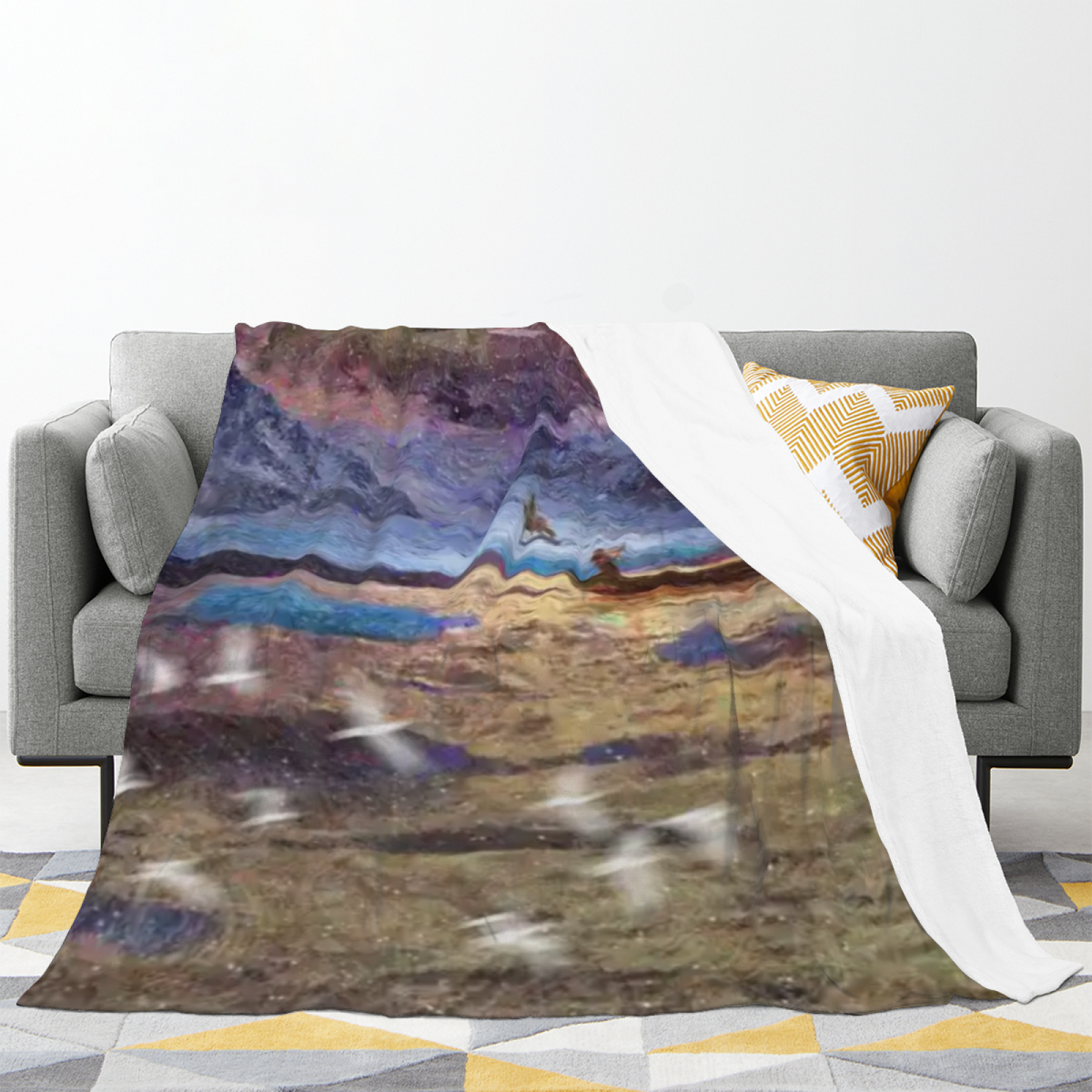 Radiant Vista Soft Flannel Blanket in Dusty Lilac