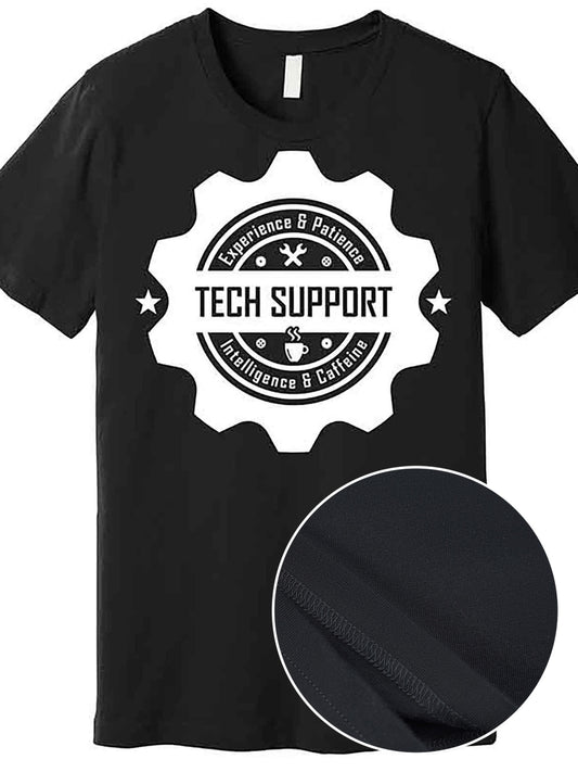 Funny Tech Support Premium T-Shirt 228762 funny Men'S Short Sleeve Graphic T-shirt Collection black AA