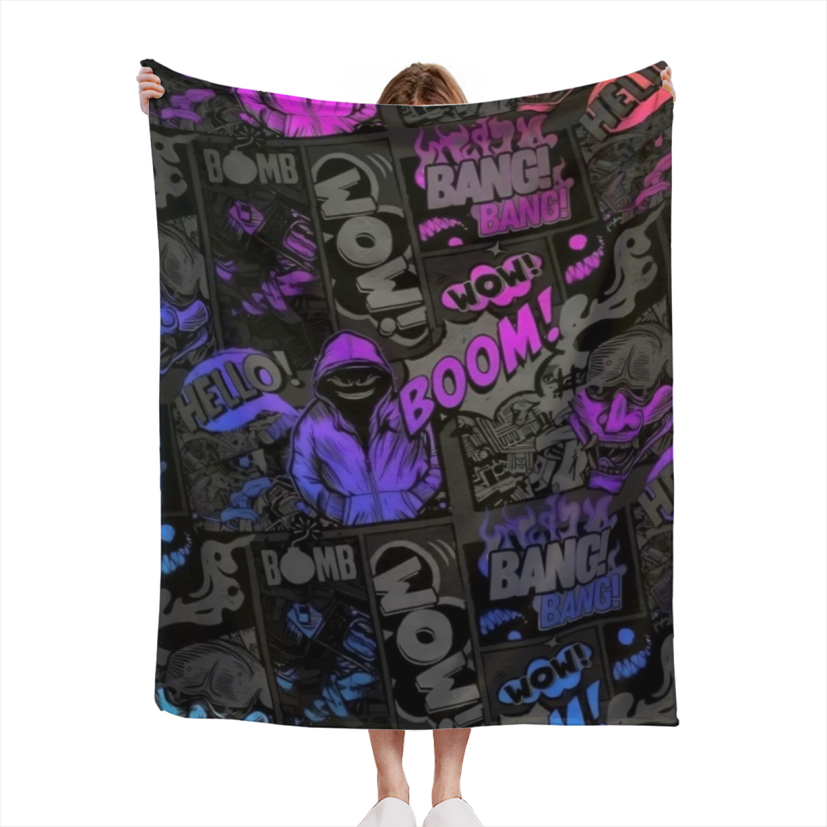 Wildwood Picnic Soft Neutral Art Flannel Throw Blanket