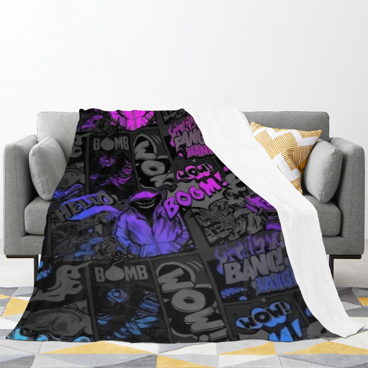 Wildwood Picnic Soft Neutral Art Flannel Throw Blanket