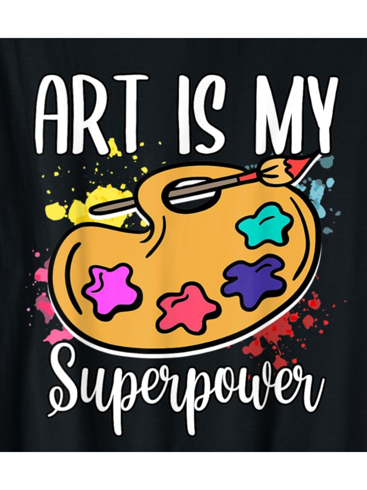 Men's Retro Trendy Printed T-Shirt - Funny Painter 'Painting Is My Superpower' Design, 100% Cotton, Comfortable Short-Sleeved Top for Everyday Activities, Ideal Birthday or Valentine's Day Gift, Art Lover, Summer