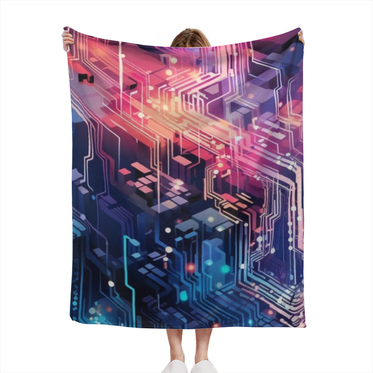 Harbor Echo Soft Neutral Dreamy Flannel Throw Blanket