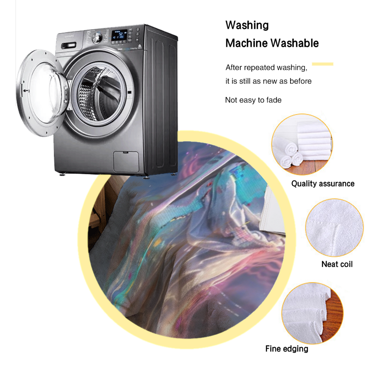 Futuristic Marble Warrior Flannel Throw Blanket ¨C Colorful Cyberpunk Art