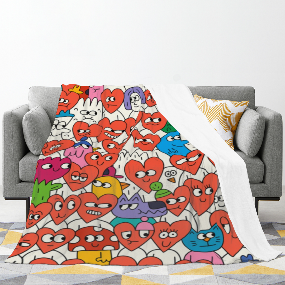 Eclectic Design Wildwood Spectrum Rich Multicolor Flannel Sofa Throw