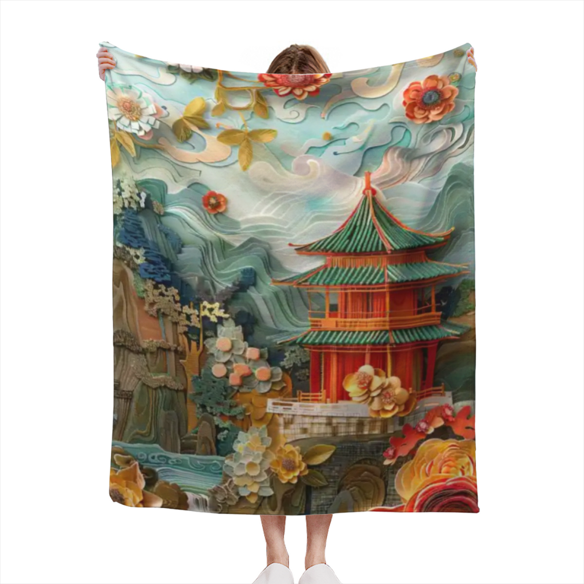 Pastel Multicolor Whimsical Decor Plush Flannel Throw ¨C Twilight Galaxy Edition