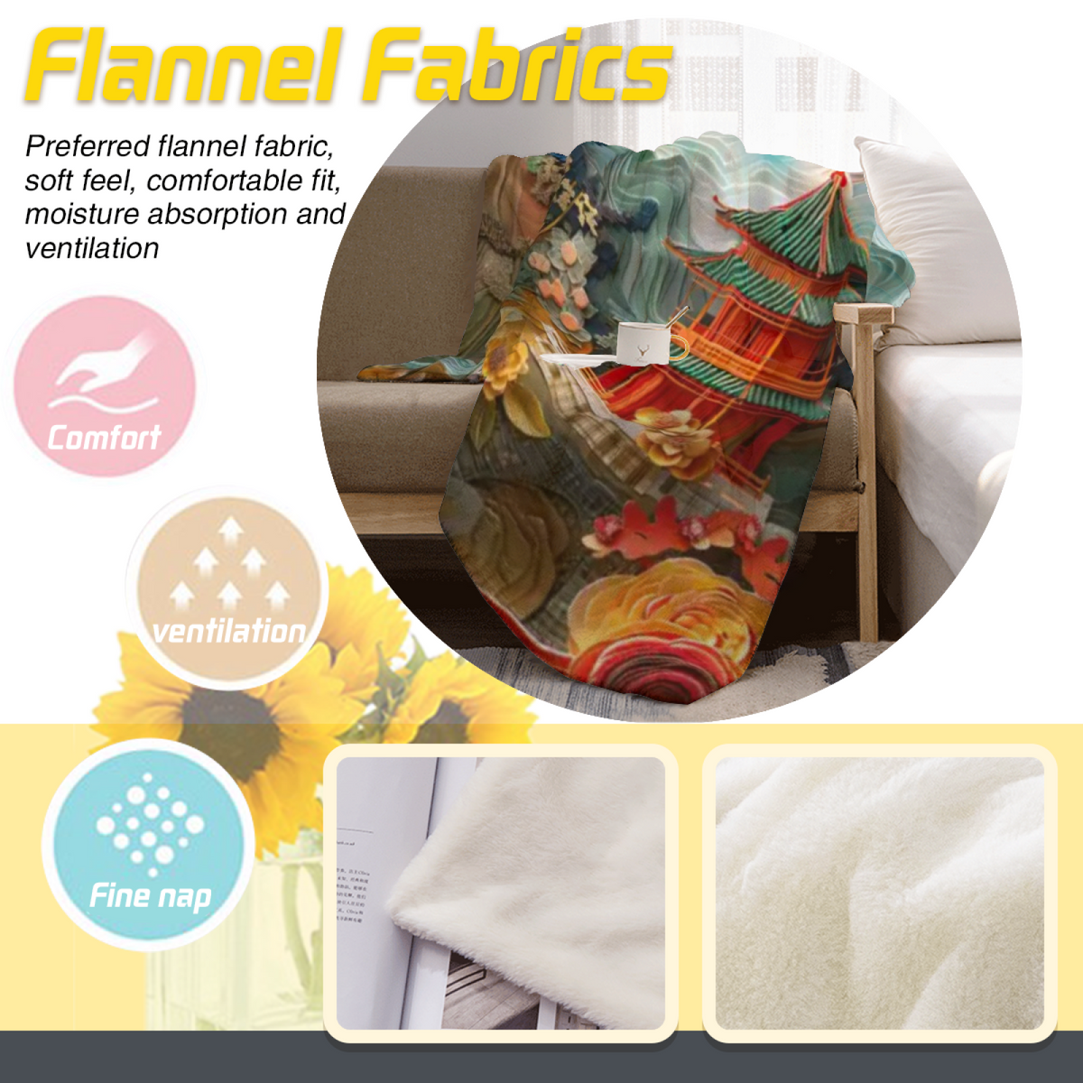 Pastel Multicolor Whimsical Decor Plush Flannel Throw ¨C Twilight Galaxy Edition