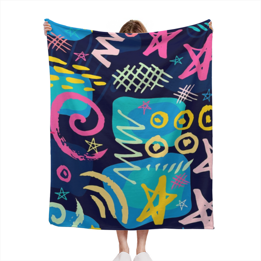 Luminous Tapestry Soft Flannel Blanket in Rich Multicolor