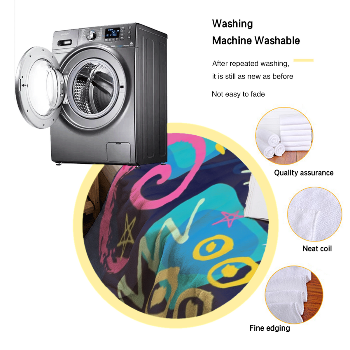 Luminous Tapestry Soft Flannel Blanket in Rich Multicolor