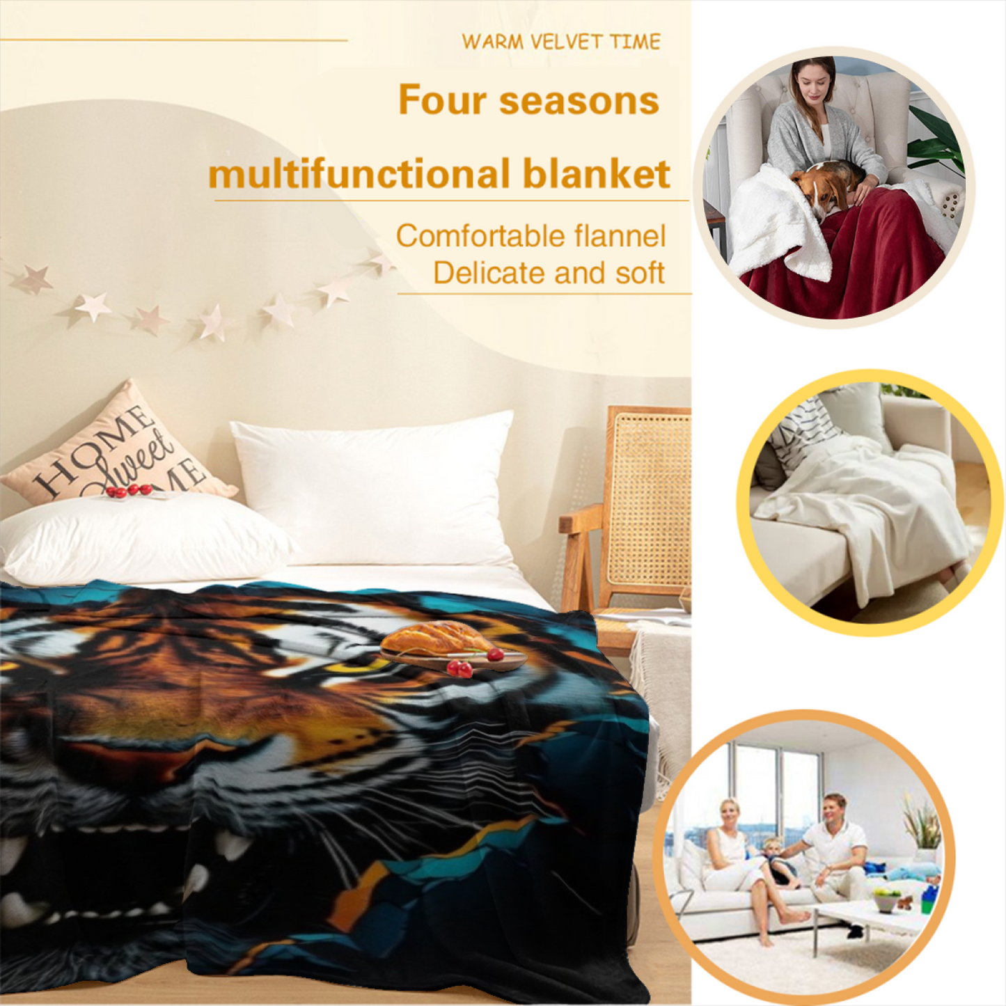 Graphic Pattern Throw Blanket ¨C Stylish Artistic Contemporary Cozy Blanket
