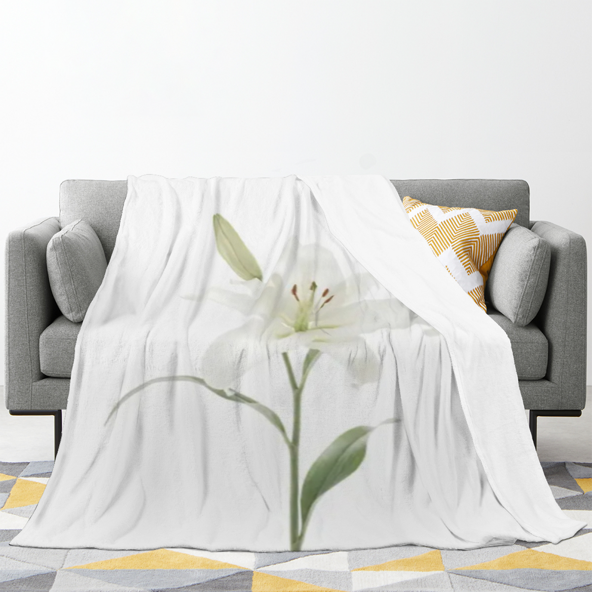 Misty Fable Home Accent Soft Flannel Blanket ¨C Warm Coral