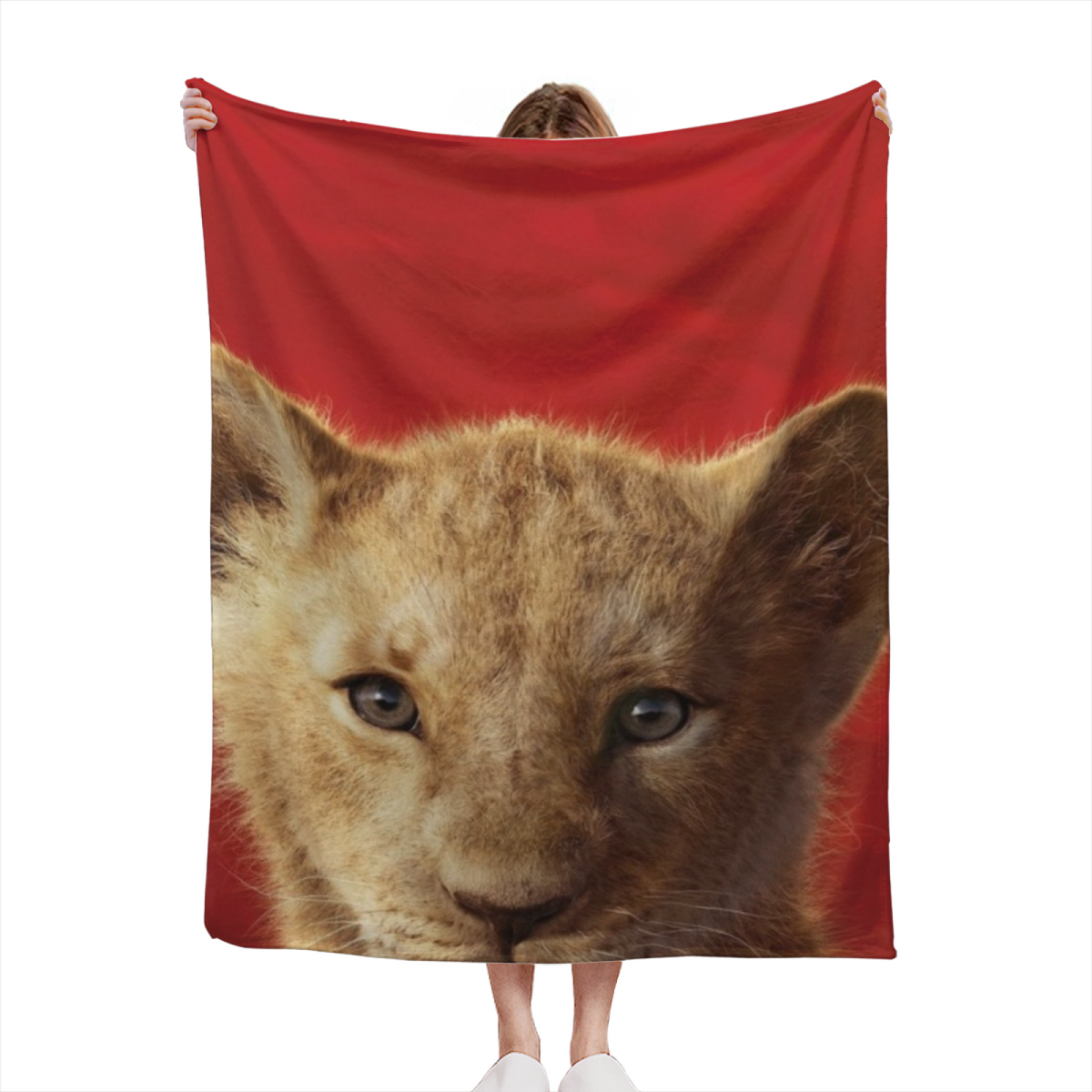 Cozy Warm Coral Saffron Whimsy All-Season Flannel Blanket