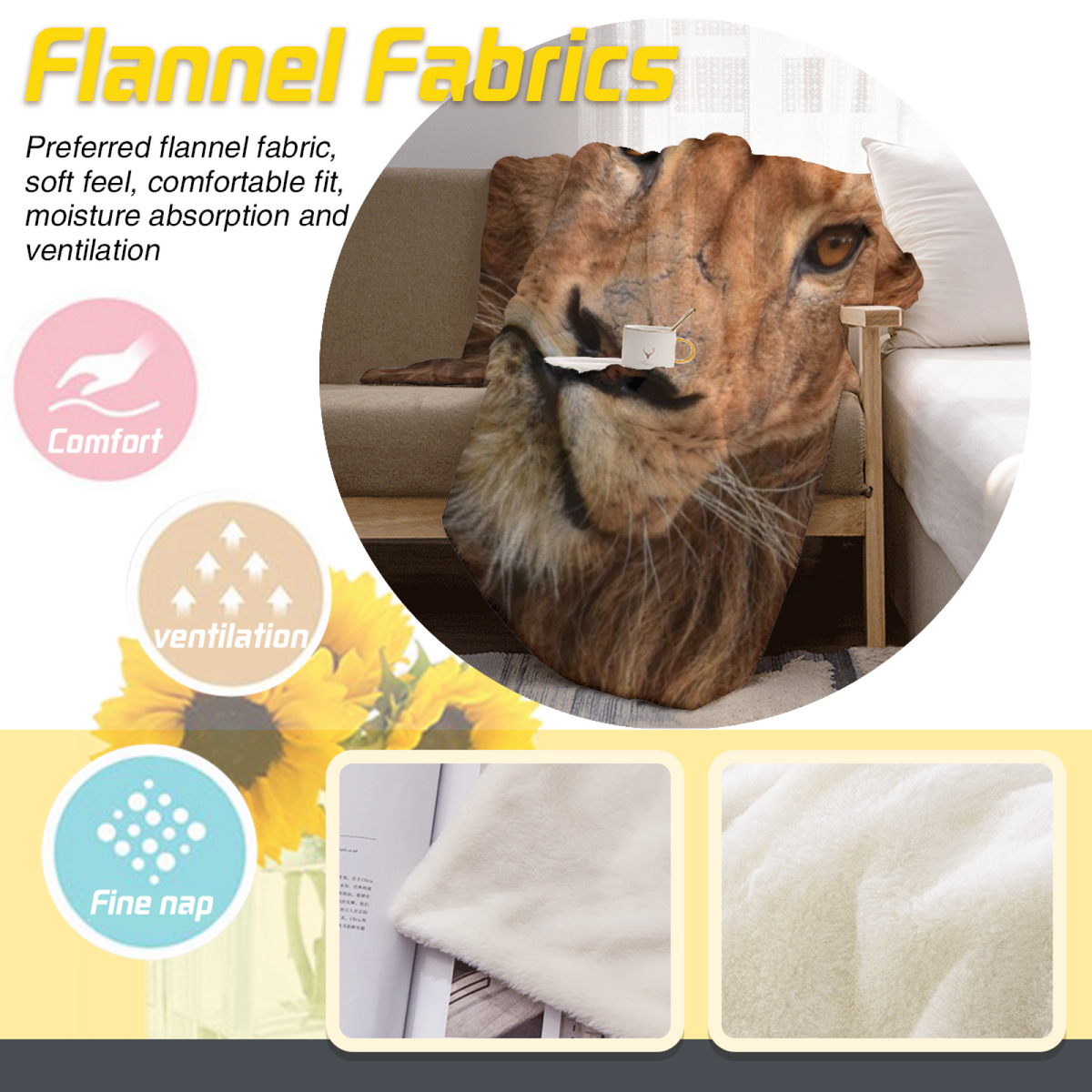Retro Earthy Multicolor Ember Garden Plush Flannel Throw