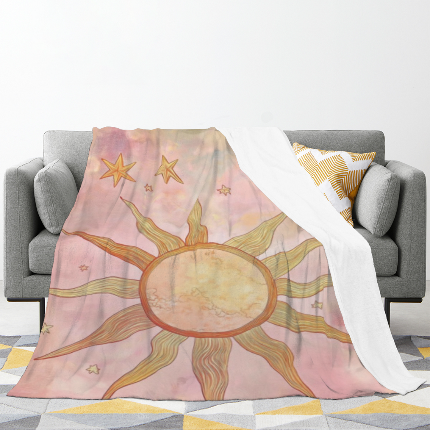 Modern Colorful Pattern Throw Blanket ¨C Artistic Decorative Cozy Home Blanket