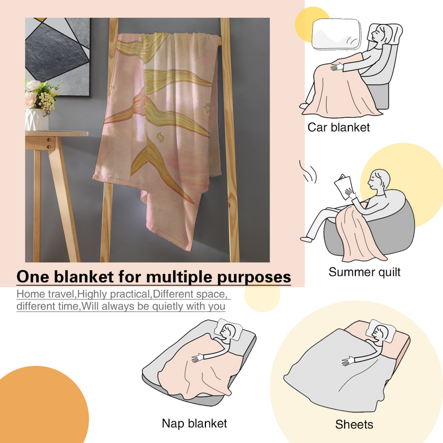 Modern Colorful Pattern Throw Blanket ¨C Artistic Decorative Cozy Home Blanket