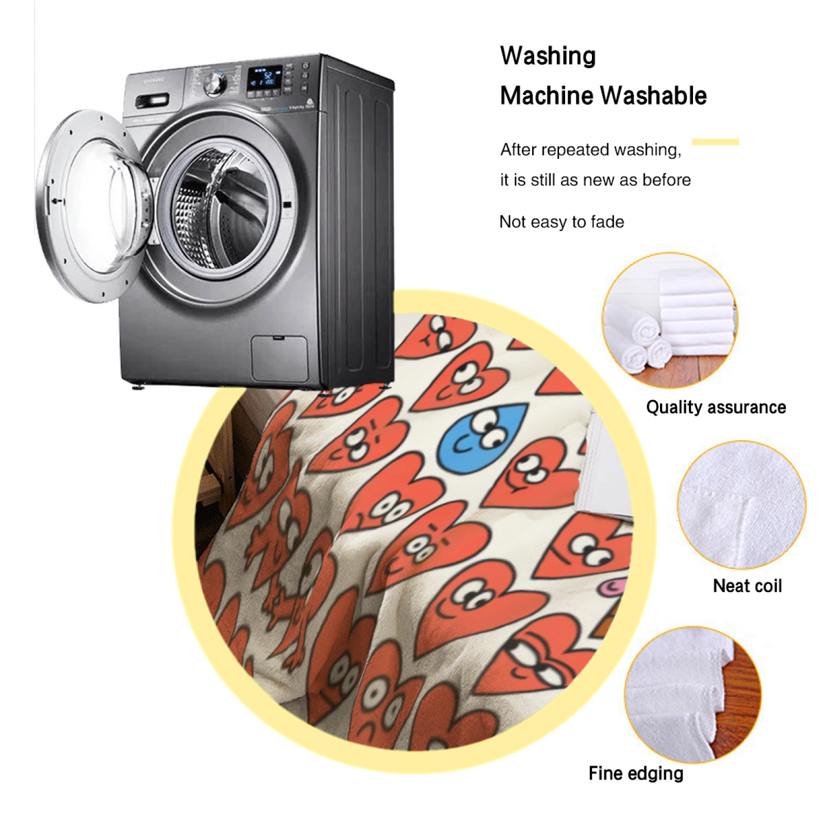 Watercolor & Horizon Playful Graphic All-Season Flannel Blanket