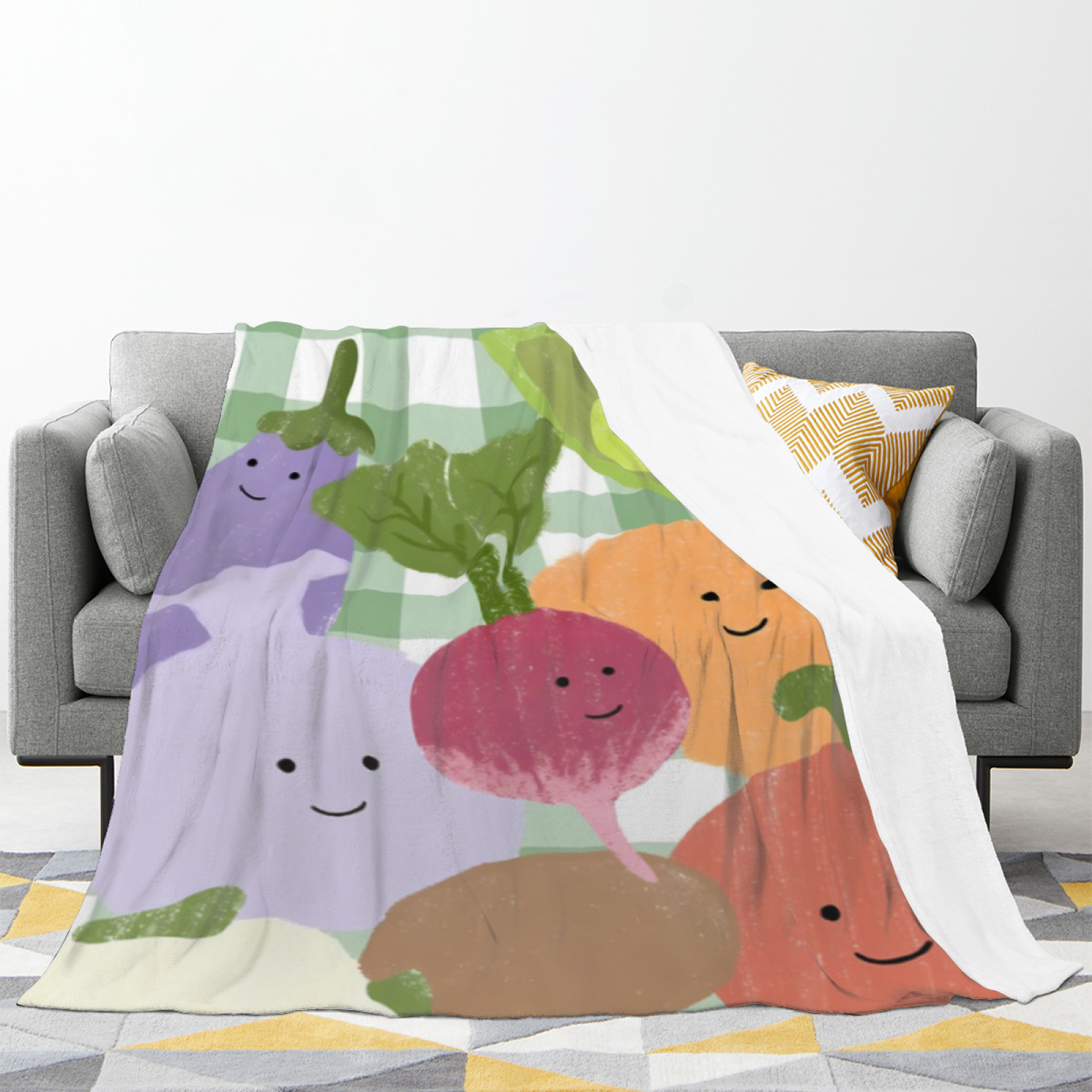 Starlit Petal Home Accent Lightweight Flannel Throw ¨C Pastel Multicolor