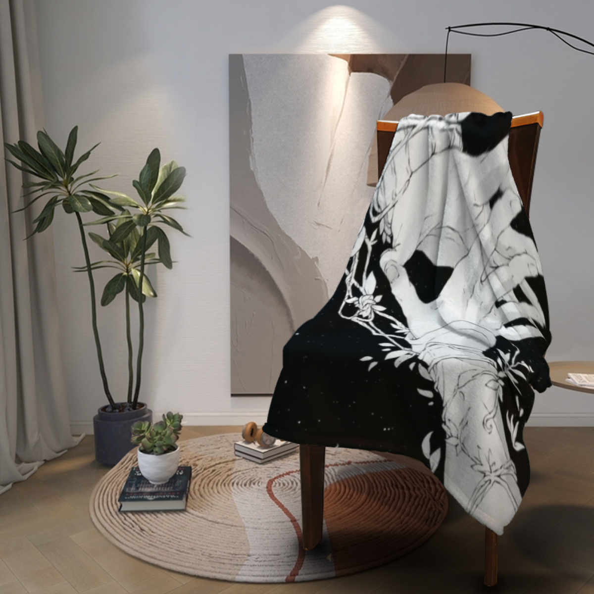 Radiant Valley Pastel Multicolor Modern Art Flannel Throw Blanket