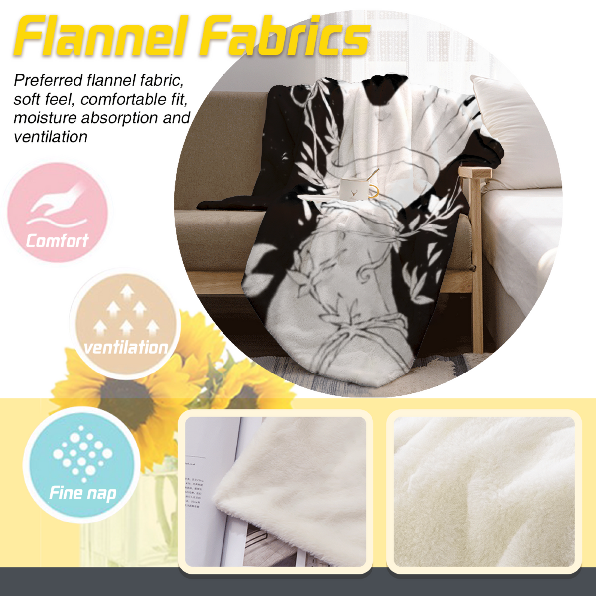 Radiant Valley Pastel Multicolor Modern Art Flannel Throw Blanket