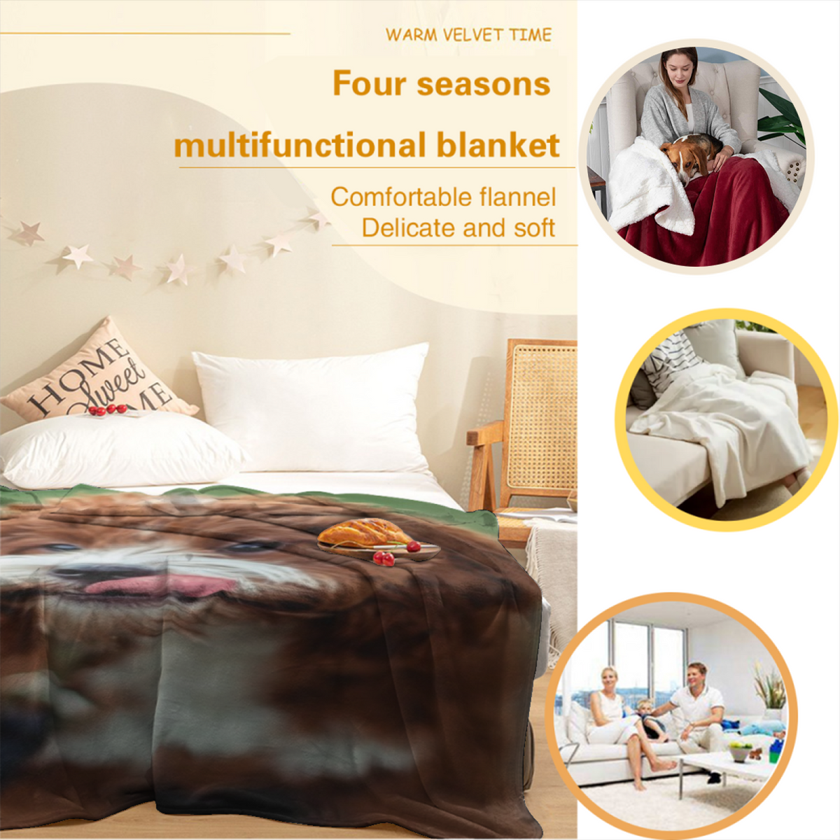 Rich Multicolor Festival Wonder Lightweight Flannel Throw ¨C Contemporary Pattern