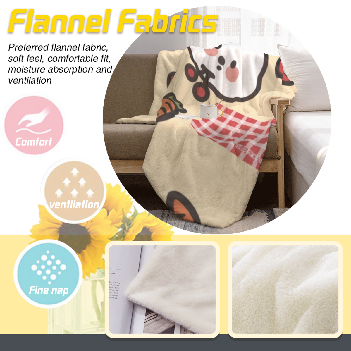 Azure Drift Pastel Multicolor Expressive Flannel Throw Blanket