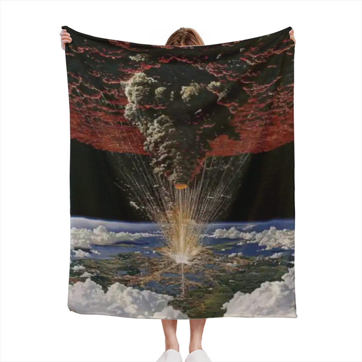 Earthy Neutral Gilded Daydream Lightweight Flannel Throw ¨C Contemporary Pattern
